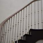 geometrical handrail on stair