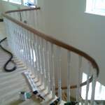 handrail from landing onto geometrical stair