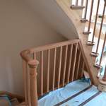 Unique curved timber handrail