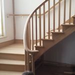 Oak stair and handrail