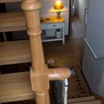 bespoke turned newel and mitred turned caps