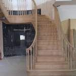curved staircase with twin scroll terminal