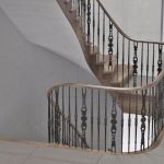 Render Oak stair metal balustrade design