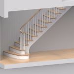 Render, traditional staricase double bullnose